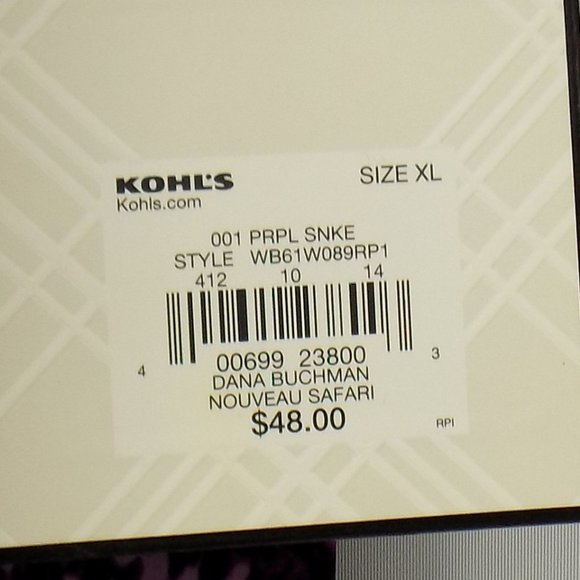 Dana Buchman Purple Snakeskin Print Nouveau Safari Top Size XL NWT - Picture 4 of 10